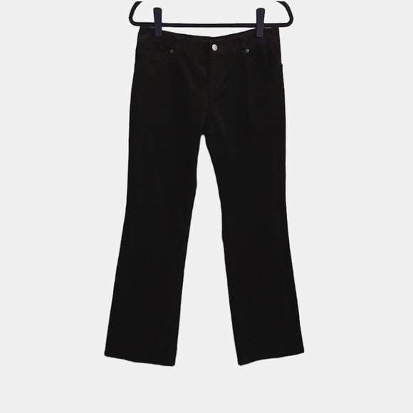 ELIE TAHARI Black Corduroy Straight Leg Pants - Picture 1 of 11